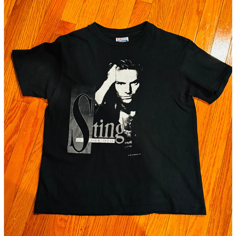 Vintage 1987 Sting Nothing Like the Sun World Tour Tee | Hanes Single Stitch